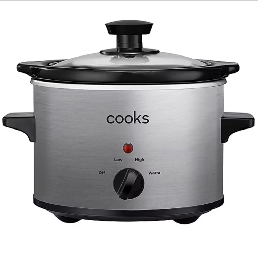 COOKS 1.5 Quart Slow Cooker in Stainless Steel